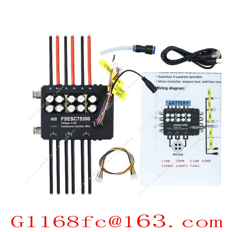 ESC de Alta Corrente 84V 350A  - Vesc 75300 High Current Esc avaliação e preço